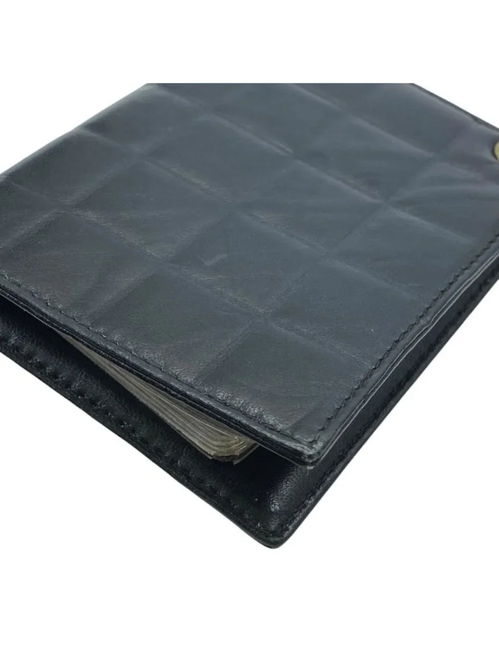 Chanel Chocobar Card Case CC Logo Slide Type Lambskin Black High Quality Daily